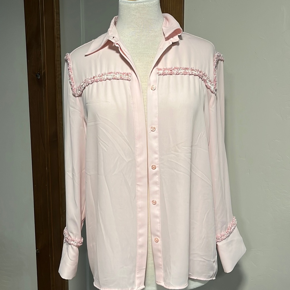 Zara XS pink blouse- would fit small P2P- 17.5